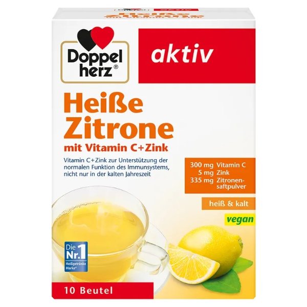 Doppelherz Heisse Zitrone mit Vitamin C + Zink热柠檬冲剂