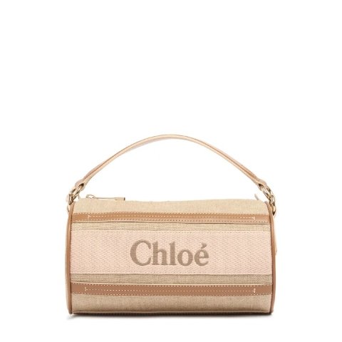 CHLOEWoody亚麻&皮革单肩包