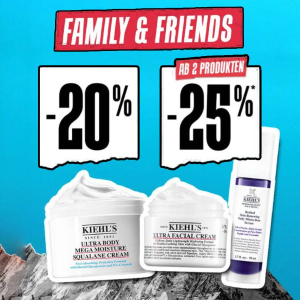 全场75折！面霜+白泥仅€41Kiehl’s 科颜氏闪促！🔥新手2件套€22、50ml高保湿面霜€16