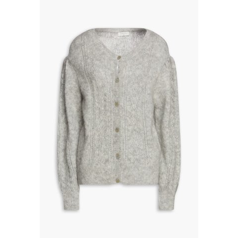 Sandro灰色小开衫 