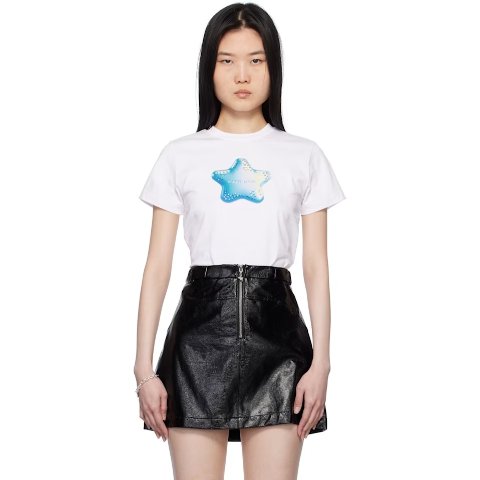 白色 Ame Baby T 恤