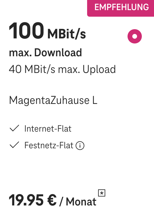 MagentaZuhause  DSL网络套餐