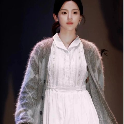 Ami 杨超越同款~羊毛混纺开衫