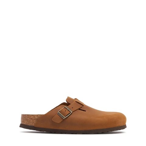 BirkenstockBoston涂油皮革穆勒鞋