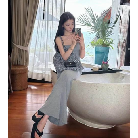 XL捡漏SKIMS 灰色连衣裙