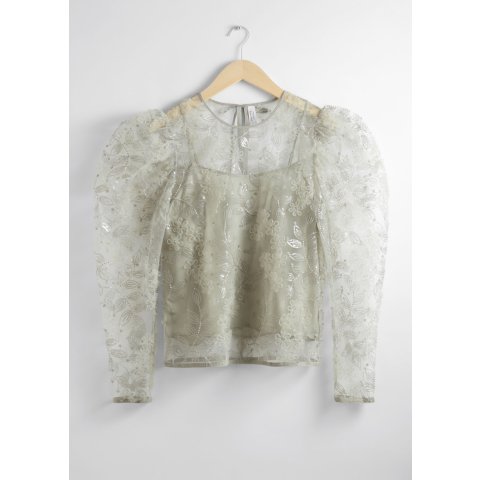 & Other Stories好便宜！！！比黑五低重工蕾丝衬衫