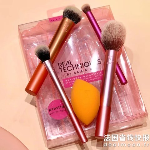 Real Techniques脸部和眼部化妆刷和美妆蛋 5件套