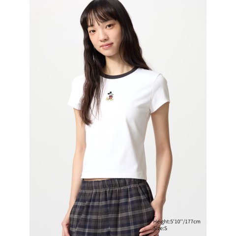Uniqlo米奇刺绣超可爱联名Tee