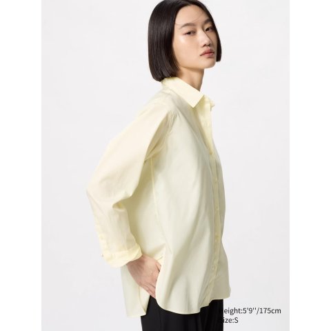 Uniqlo鹅黄色衬衫