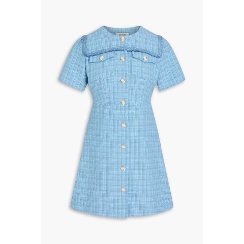 Sandro码全！粗花呢连衣裙