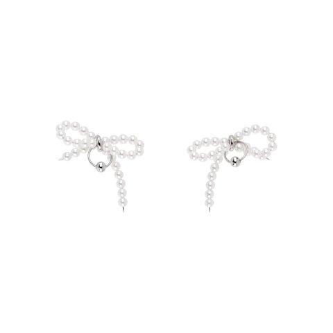 少女心也可以很帅气珍珠蝴蝶结耳环