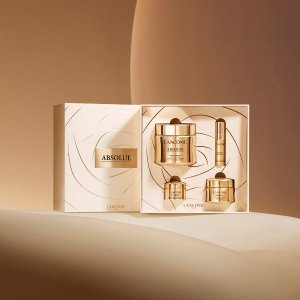 Lancome买1送1！还送45ml小黑瓶！！菁纯面霜 4件套