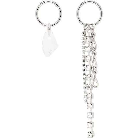 戴上它，连影子都在发光不规则流苏钻链耳环