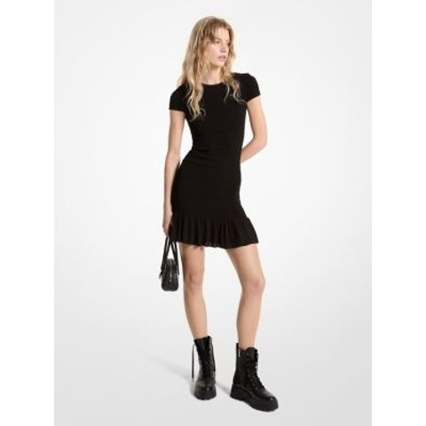 Michael Kors褶饰荷叶边连衣裙