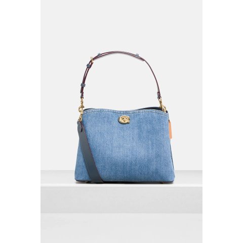 Coach牛仔色单肩包