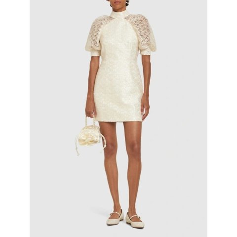 Rotate蕾丝迷你连衣裙