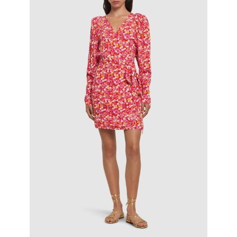 Reina Olga Bridget提花迷你连衣裙