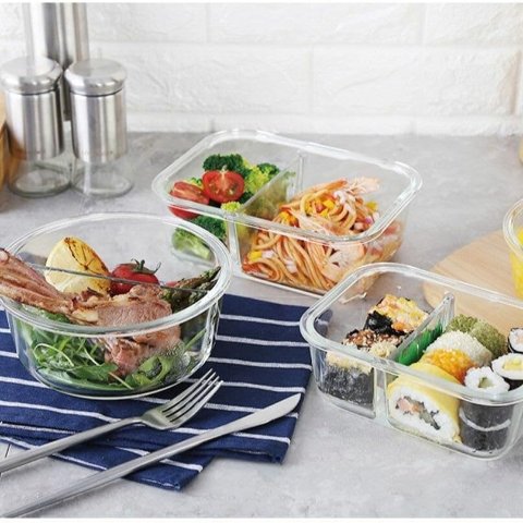 630ml双分格分格餐盒