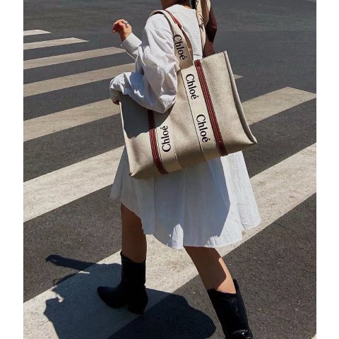 CHLOE超级实用！！！Woody 中号托特包