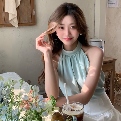 同款裸粉色 单穿/内搭都可以！系带领可调节衬衫