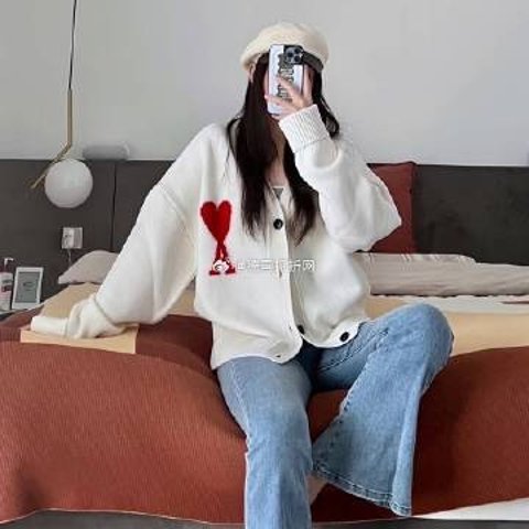 大爱心开衫