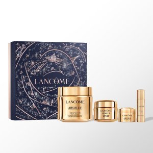 Lancome买1送1！送21ml小黑瓶！菁纯面霜 4件套