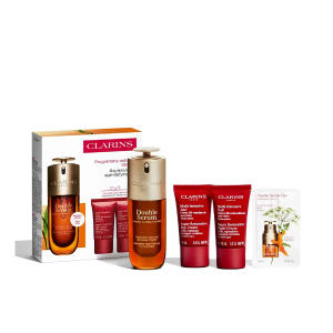 Clarins一件回本！50ml官网卖€149黄金双萃50ml四件套