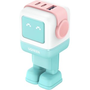 UGREEN撞色也能能如此清新！小机器人充电器 65W
