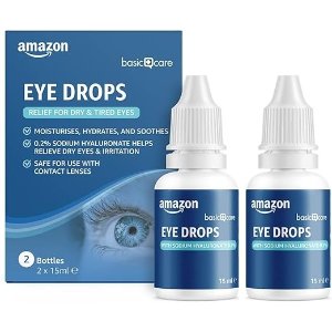 Amazon基础版，平均€5.4/瓶Basic Care 0.2%透明质酸钠眼药水 15ml*2瓶