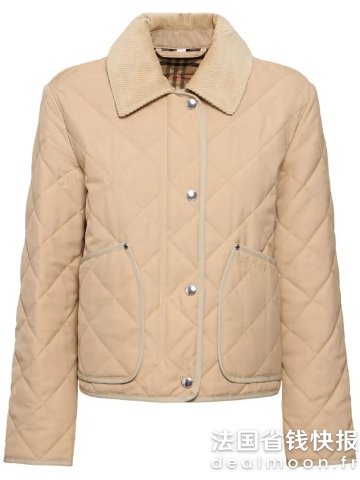 Burberry翻领格纹夹克