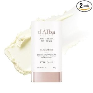€8/支 涂身上不脏手 补涂/户外好方便！d'Alba 防晒棒2只装  SPF50+PA++++