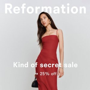 Reformation 夏促开闸☀️收爆款青花瓷连衣裙、亚麻小白裙