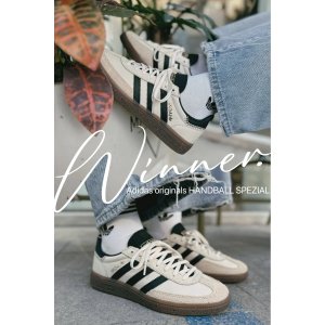 这价格不用犹豫 @echo小田adidas HANDBALL SPEZIAL 黑白德训鞋