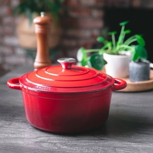 封面铸铁锅€48.99，多色可选