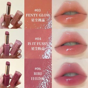 7折起！高光棒€24Fenty Beauty 夏日彩妆推荐 白女收割机✨星尘裸晶口红€20