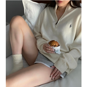 Ralph Lauren@六一小姨logo拉链卫衣