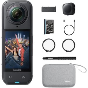 Insta360必备套装版，含电池、多功能快充、收纳等！X5 全景运动相机