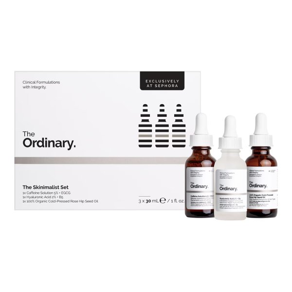 咖啡因精华30ml+冷萃玫瑰果油30ml+B5保湿精华30ml