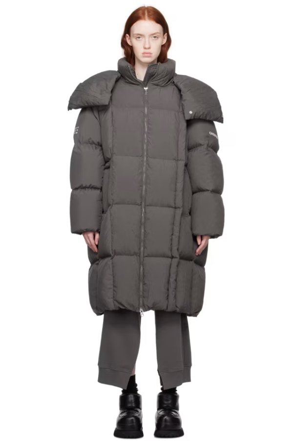 SSENSE Exclusive Gray CHENPENG Edition Down Coat CHENPENG