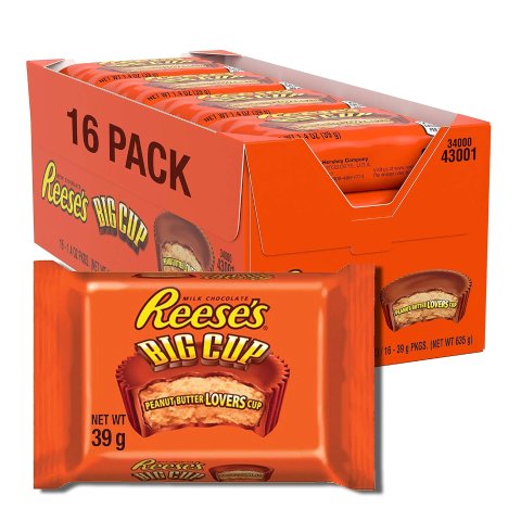 低至€0.84/包！上班上学来一包Prime Day：甜食脑袋集合！Reese's Big Cup 花生酱巧克力杯