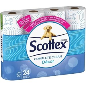 Scottex平均€0.29/卷厕纸(2层厚) 24卷