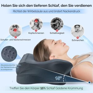 🛏️一觉到天亮神器！FAIORD记忆棉护颈枕真的绝了！