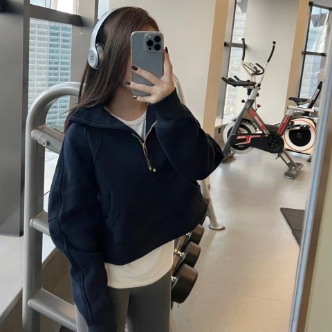 Lululemon@暴躁小妹妹不吃茄子Scuba 金标半拉链卫衣