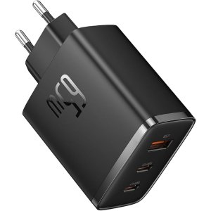 BASEUS3端口，勾选voucher享75折！GaN氮化镓充电器 65W