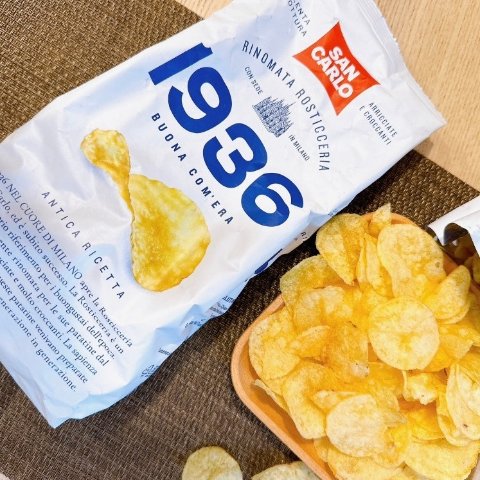 配料表洁癖党冲！封面款€2/包这薯片竟然让意大利人疯抢89年⁉️ San Carlo 1936 它值得❗️