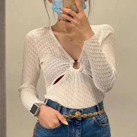 Sandro@Lulu镂空上衣