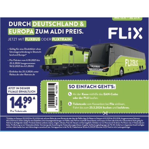 都给我冲！Aldi Nord 神劵回归！全欧洲Flixbus都能坐