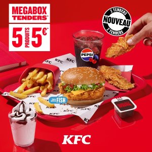 KFC Megabox “穷鬼套餐”限时回归❗️5件单品才€5❗️