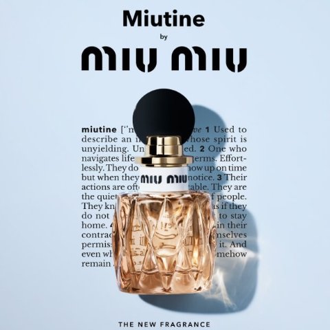 Miu Miu 俏皮新香Miutine仅€59 叛逆千金必入！ 首发67折同名香水€68