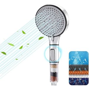 四重过滤、5种淋浴模式过滤花洒